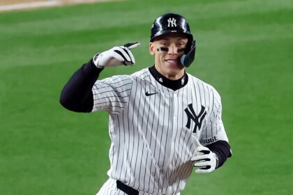 Aaron Judge snaps postseason slump, Yankees take 2-0 lead over Guardians in ALCS