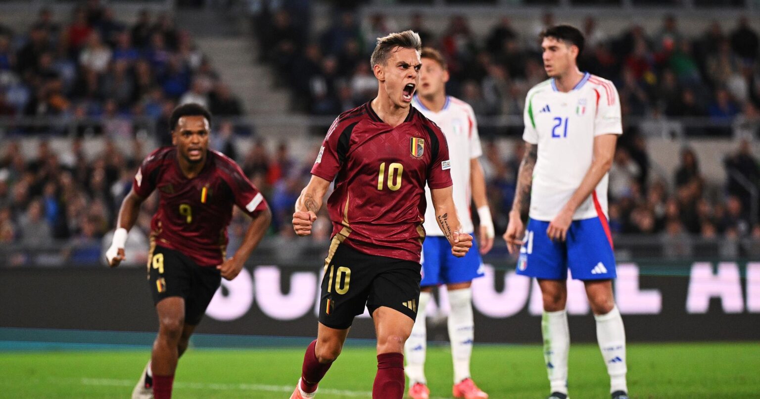 Italy 2-2 Belgium: Leandro Trossard rescues point for visitors after thrilling Nations League clash