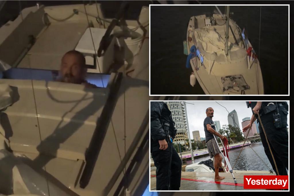 Tampa’s ‘Lieutenant Dan’ emerges unscathed after braving Milton’s fury on his sailboat — despite mayor insisting he went to shelter