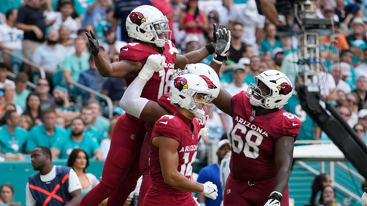 Marvin Harrison Jr. celebrates