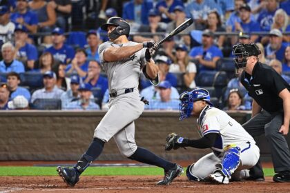 Giancarlo Stanton joins Babe Ruth on epic playoff list to lift Yankees over Royals in ALDS Game 3