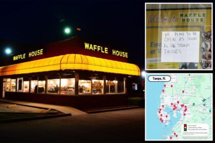 Waffle House shuttering Tampa locations in rare bellwether indicating Hurricane Milton will be severe, dangerous storm