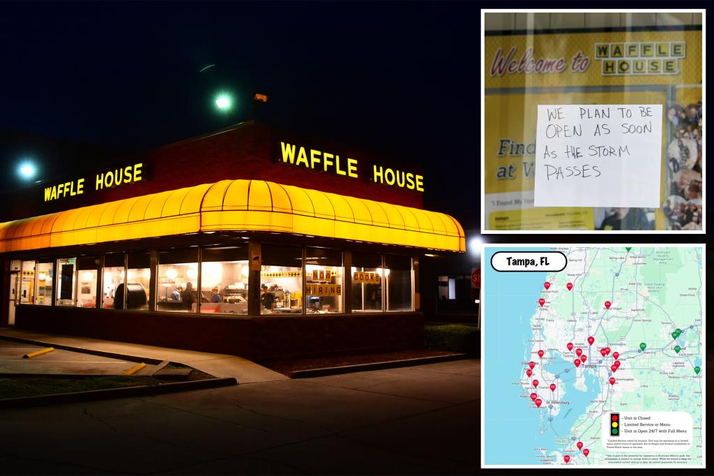 Waffle House shuttering Tampa locations in rare bellwether indicating Hurricane Milton will be severe, dangerous storm