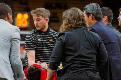 Missouri star basketball player stretchered off court in scary moment