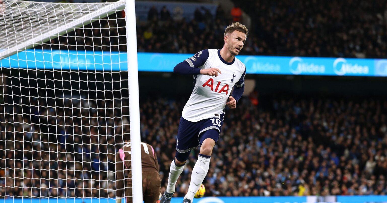 Manchester City 0-4 Tottenham – James Maddison hits double as Spurs thump Premier League champions in record Etihad win