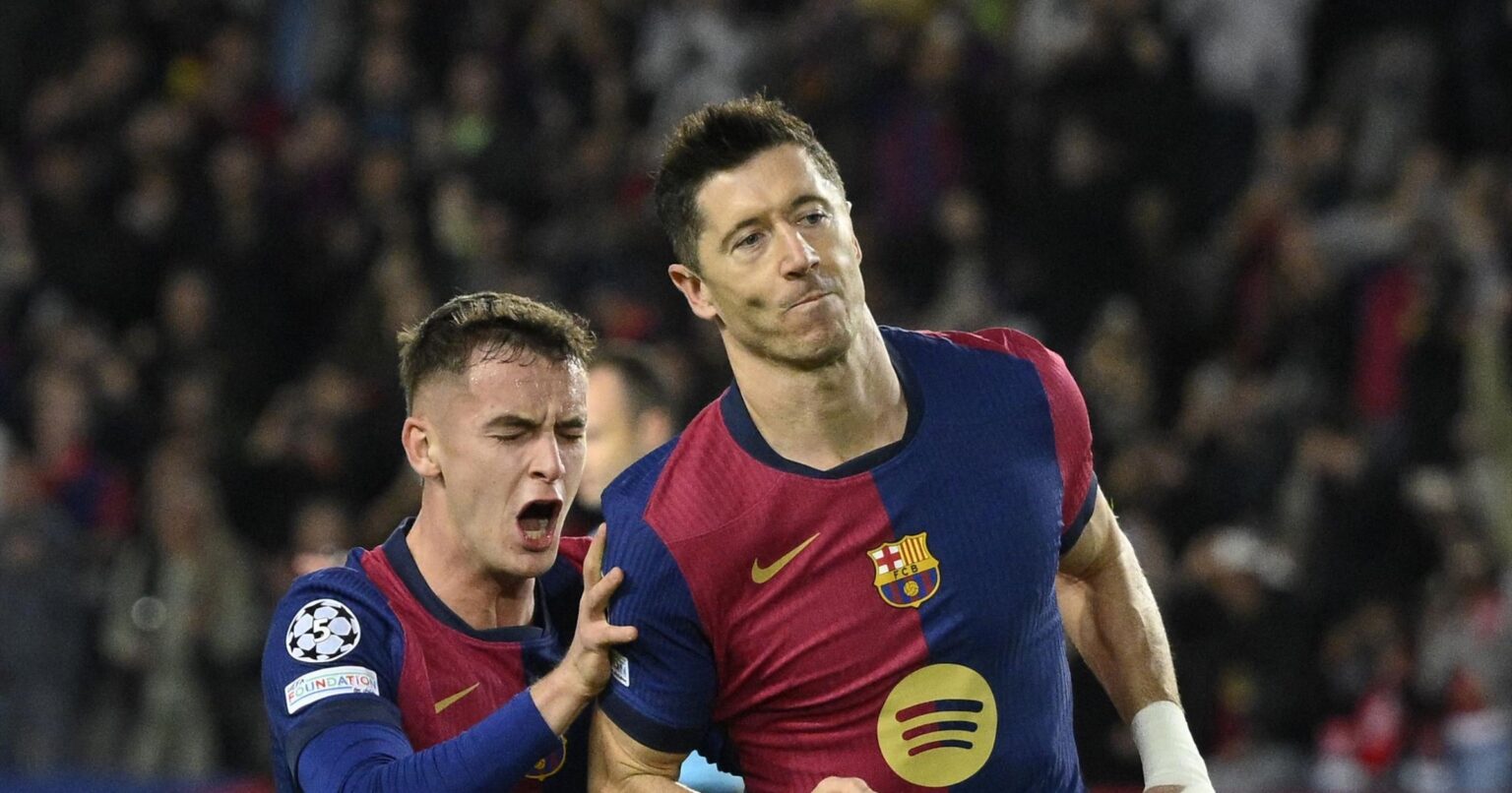 Barcelona 3-0 Stade Brestois – Robert Lewandowski scores 100th UEFA Champions League goal in comfortable win