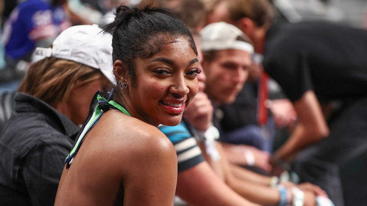 Angel Reese at the WNBA Finals