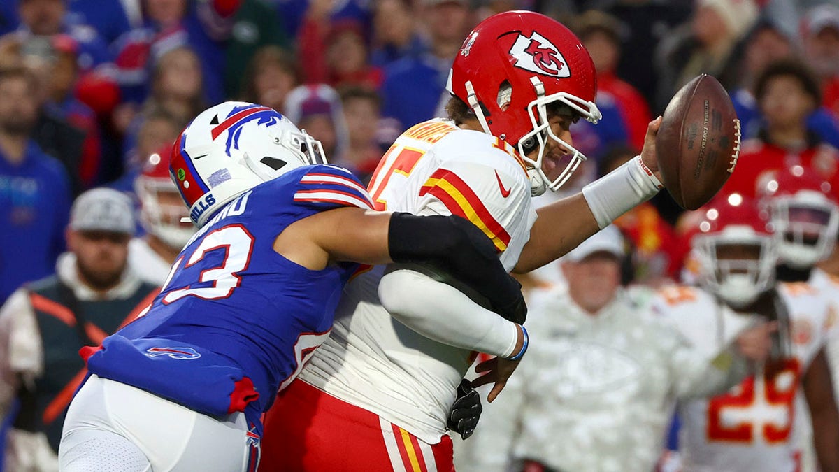 Patrick Mahomes is sacked