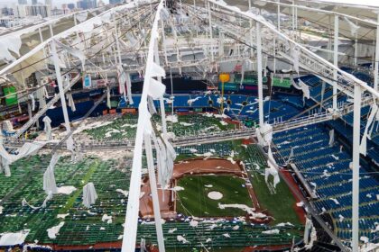 Florida city council changes mind on paying to repair Tampa Bay Rays’ ballpark after hurricane ripped roof off