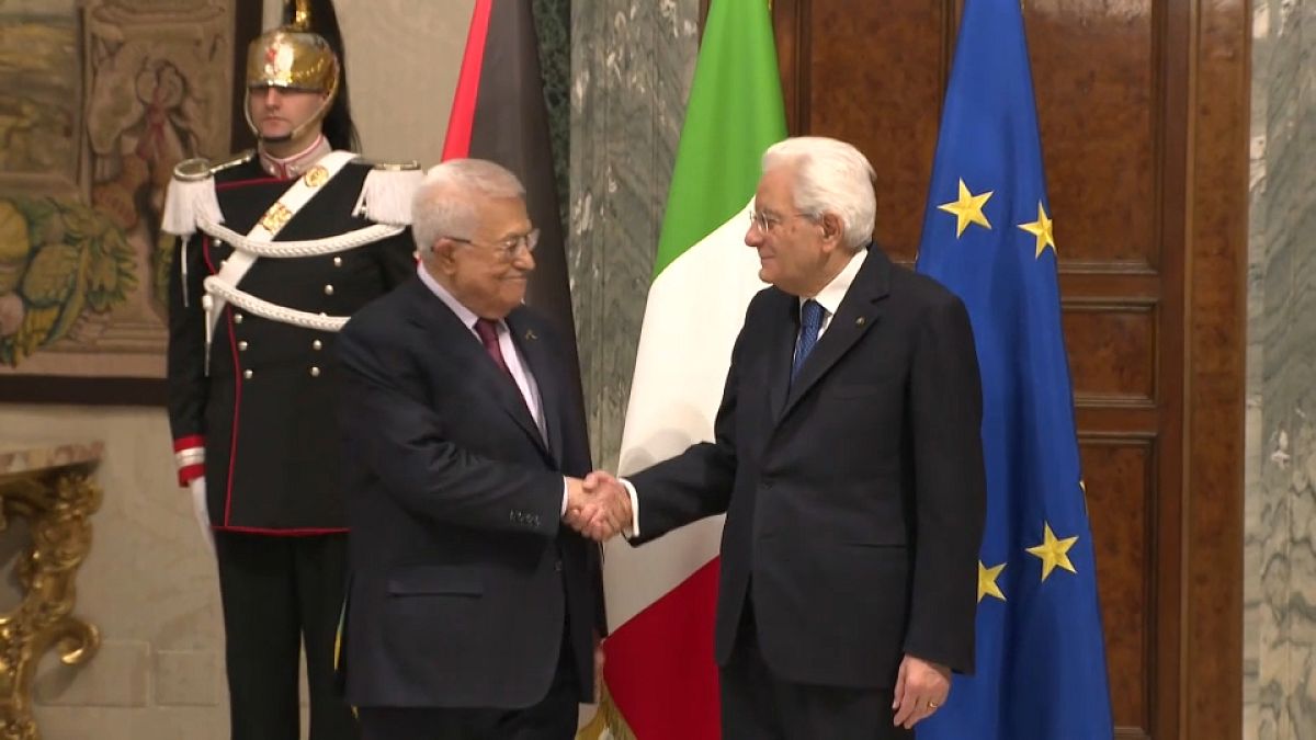 Palestinian president meets with Italian counterpart in Rome