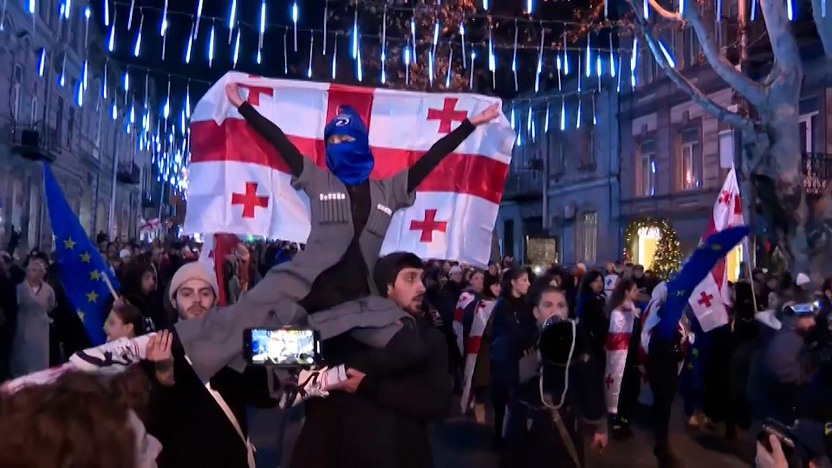 Protests in Georgia near their one-month mark