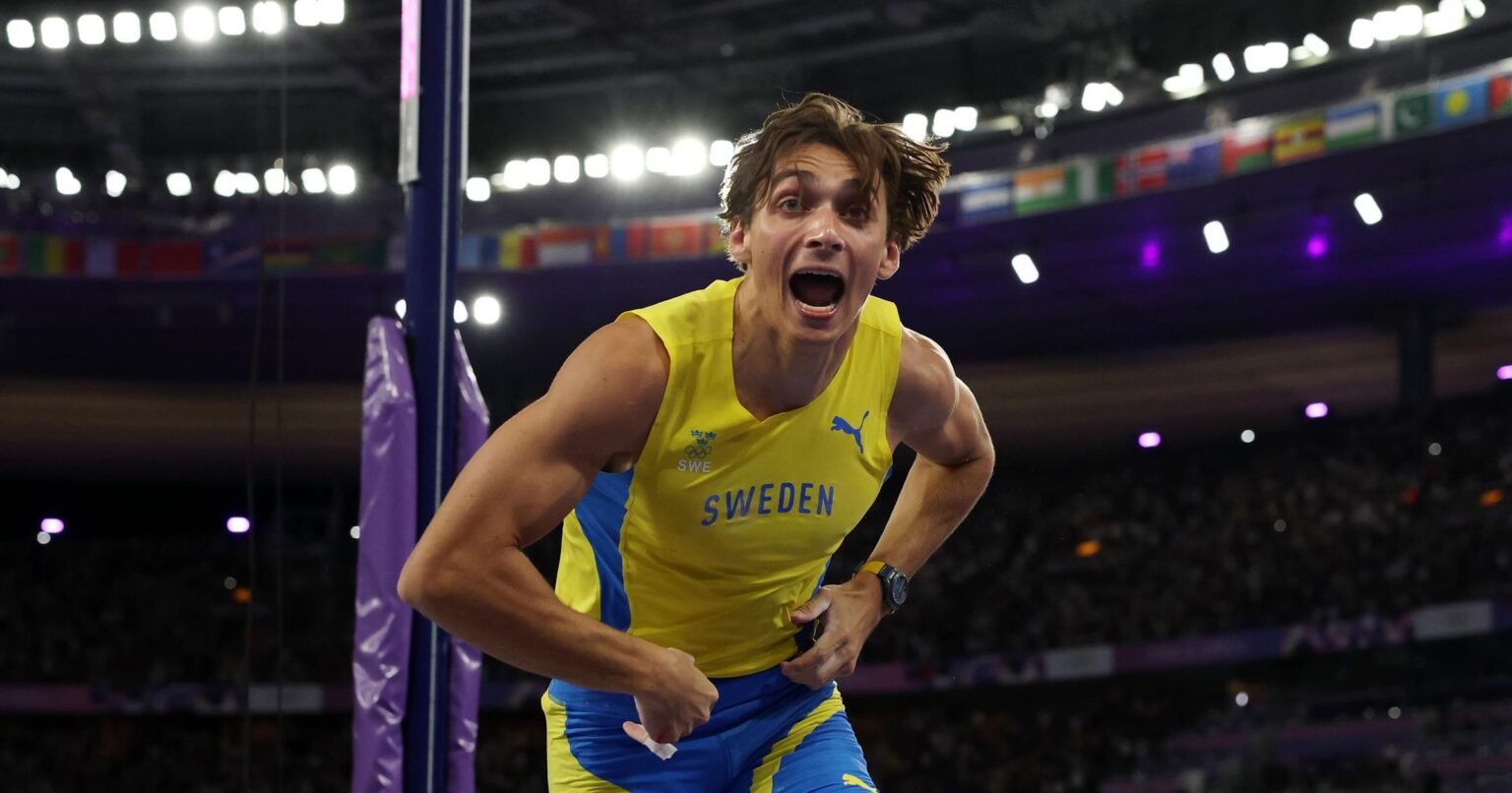 Paris 2024: Watch unbelievable moment Armand Duplantis breaks world record to celebrate gold – Athletics video