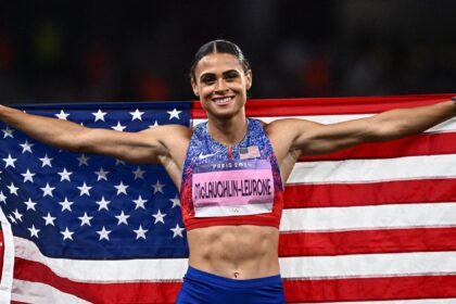 Paris 2024: Dazzling run as Sydney McLaughlin-Levrone smashes her own world record in 400m hurdles – Athletics video