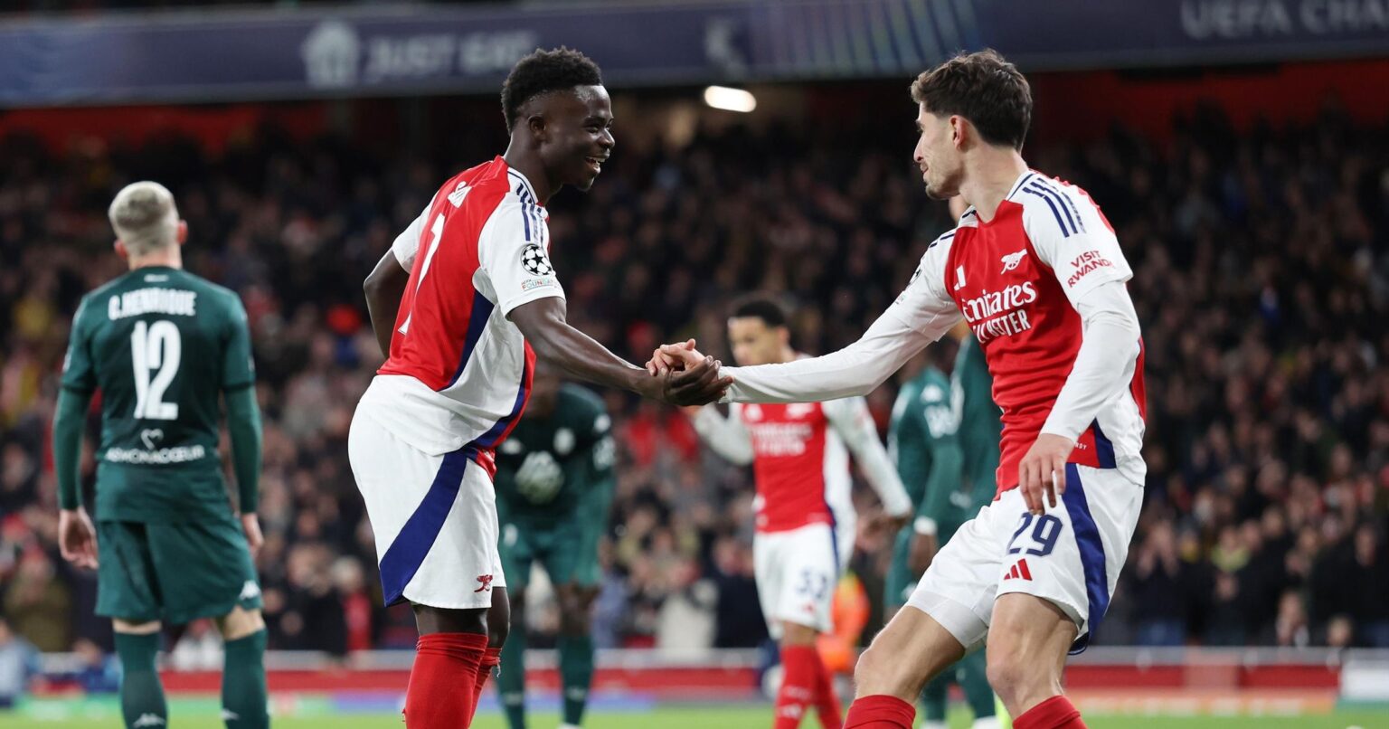 Arsenal 3-0 AS Monaco: Bukayo Saka double sees Mikel Arteta’s Gunners a step closer to Champions League knockouts