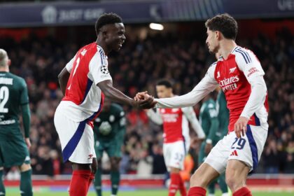 Arsenal 3-0 AS Monaco: Bukayo Saka double sees Mikel Arteta’s Gunners a step closer to Champions League knockouts