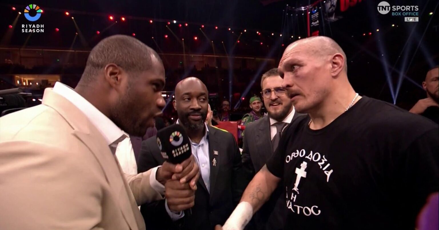 Daniel Dubois gatecrashes Oleksandr Usyk winning interview to declare ‘I want my revenge’ – Boxing video