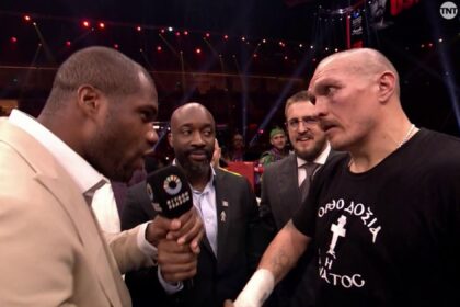 Daniel Dubois gatecrashes Oleksandr Usyk winning interview to declare ‘I want my revenge’ – Boxing video