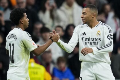 Real Madrid 4-2 Sevilla: Kylian Mbappe stars as Liga champions enjoy big win in six-goal thriller