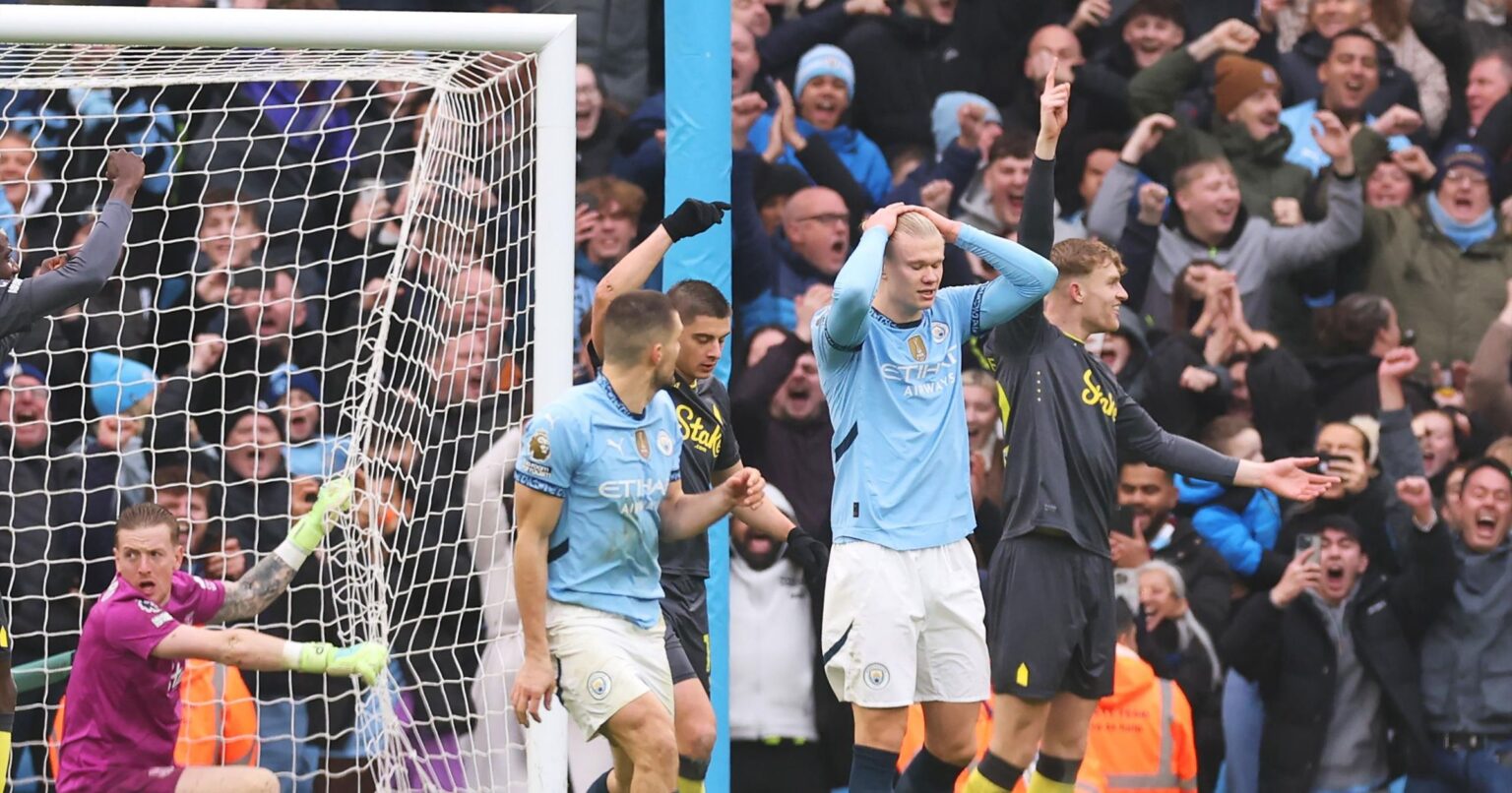 Manchester City 1-1 Everton: Erling Haaland misses penalty as champions held to frustrating draw by Toffees