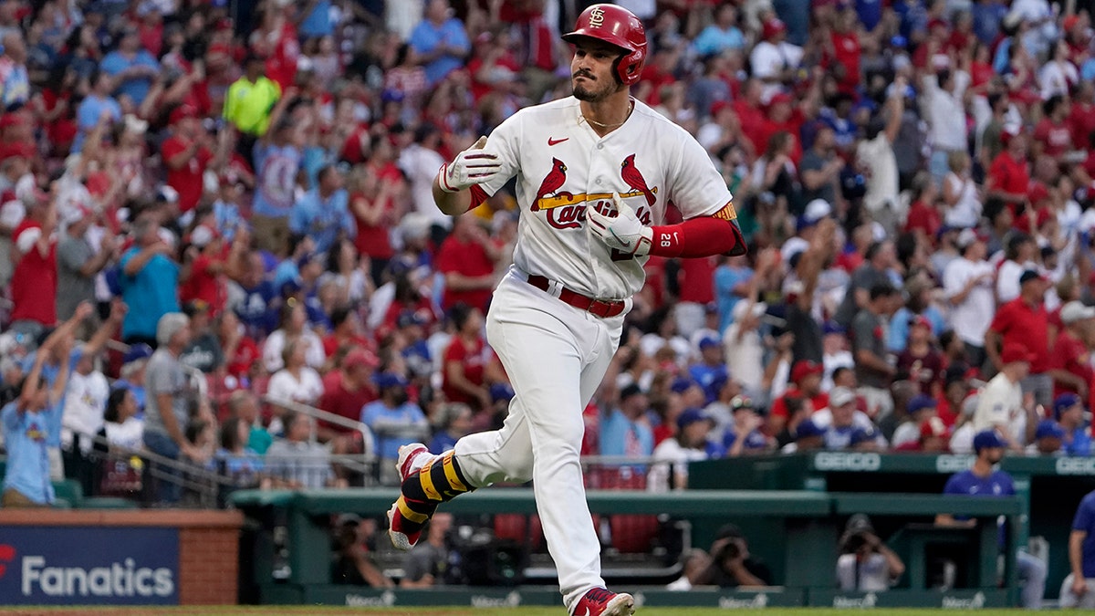 Nolan Arenado celebrates home run