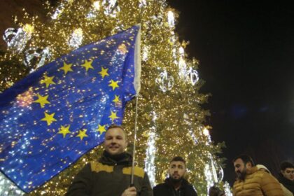 Tens of Thousands protest in Tbilisi for a 34th consecutive day