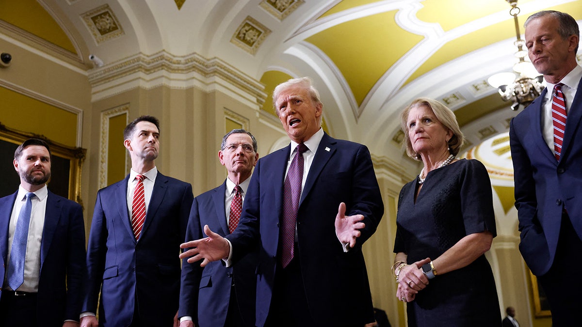 JD Vance, Tom Cotton, John Barrasso, Donald Trump, Shelley Moore Capito, John Thune