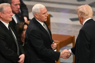 Pence reveals words exchanged with President-elect Trump at Carter funeral