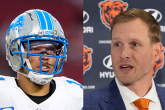 Amon-Ra St. Brown to Ben Johnson, who left Lions for Bears: ‘We’re going to f— you up’