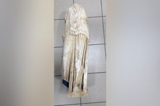 A 2,000-year-old statue is found abandoned in a garbage bag in Greece