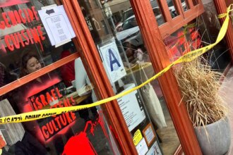 NYC mayor slams ‘despicable act of antisemitism’ after Israeli restaurant vandalized with ‘messages of hate’