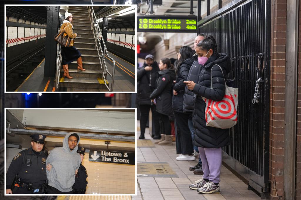 Exclusive | NYC straphangers hug the walls inside subway stations in wake of spiraling transit crime