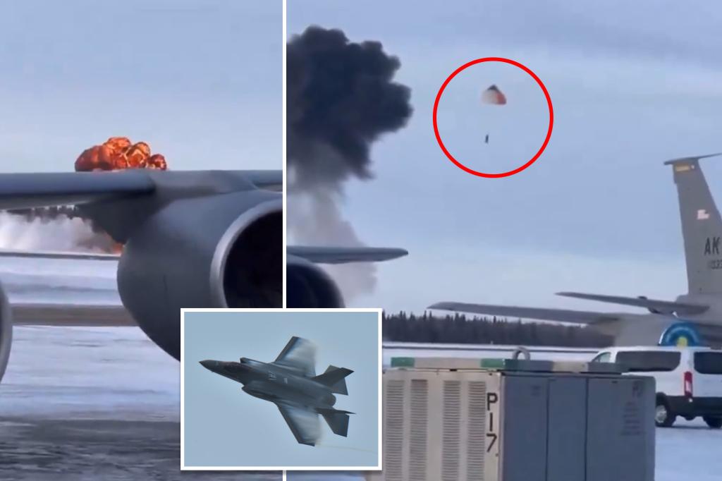 Harrowing video shows  million F-35 fighter jet crash at Air Force base in Alaska