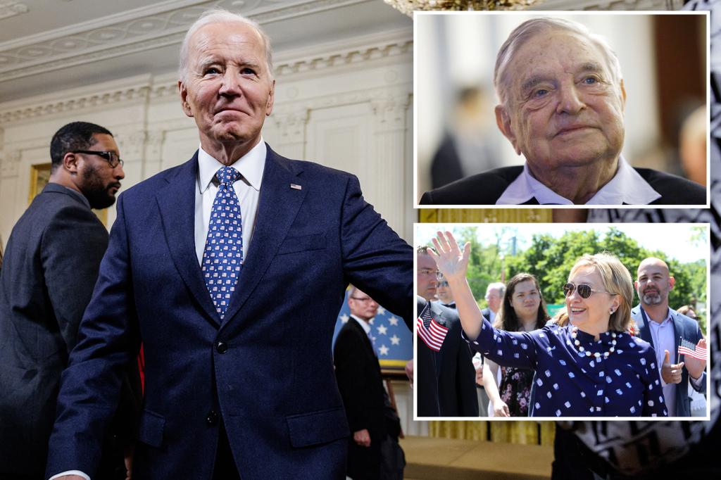 Biden to present Hillary Clinton, George Soros and 17 others the Presidential Medal of Freedom 