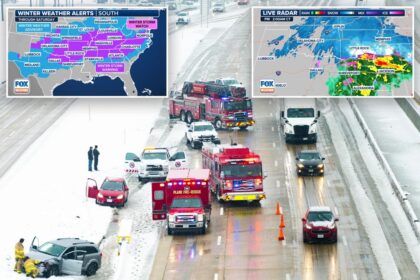 Winter storm in Deep South prompts state of emergency declarations and school closures