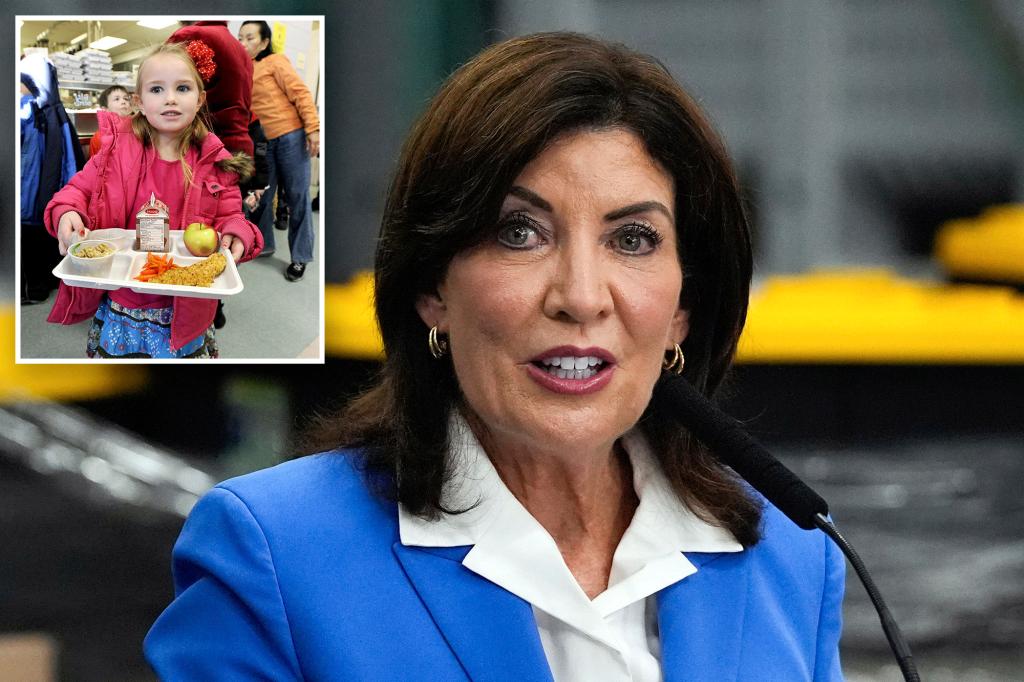 Kathy Hochul does 180 on universal free school lunches after dismal polls— but price tag is a mystery