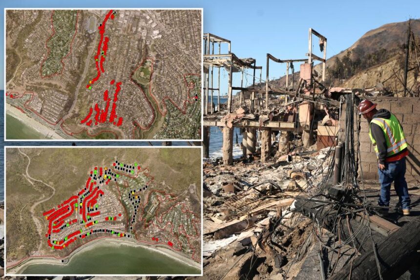 Map reveals house-by-house devastation of deadly LA fires with entire neighborhoods nearly wiped out