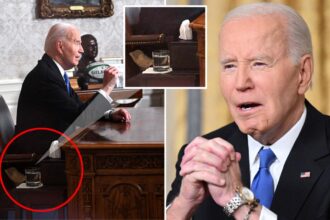 Biden sits on pillow to boost himself up during farewell Oval Office address