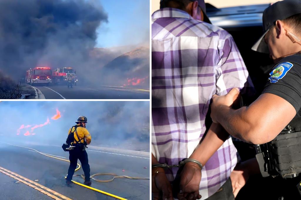 Man arrested after allegedly lighting 34-acre brushfire in San Bernardino