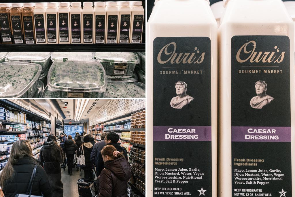 Upper East Side grocer sells Caesar salad bottles adorned with Trump’s face in deep blue hood — and they are selling out