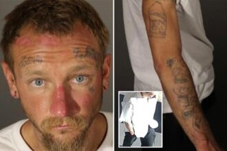 Suspected killer with ‘active whiteboy’ tattooed on his forehead is on the run: cops