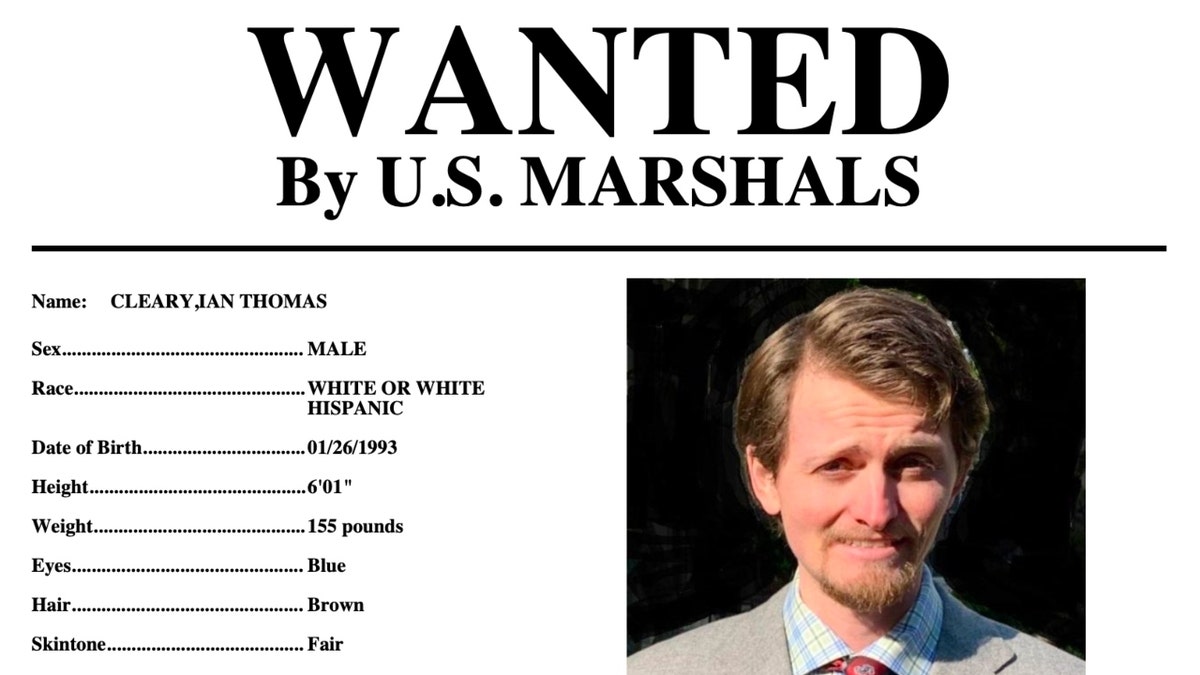 Wanted poster of Ian Thomas Cleary