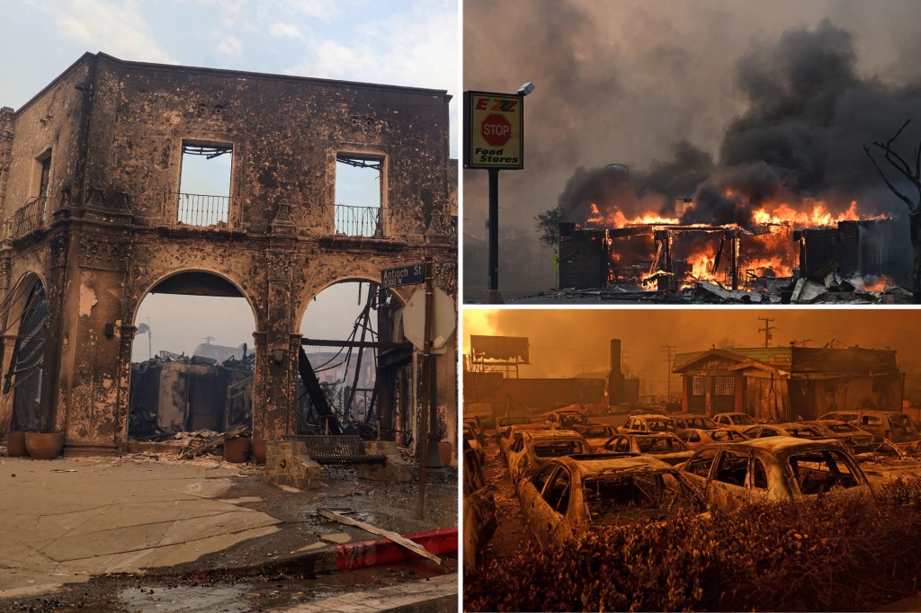 Shocking before and after pictures show all-out obliteration caused by LA wildfires: images