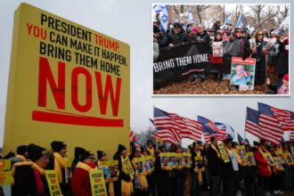 Families of Israeli hostages rally in DC to urge Trump to bring home every last loved one