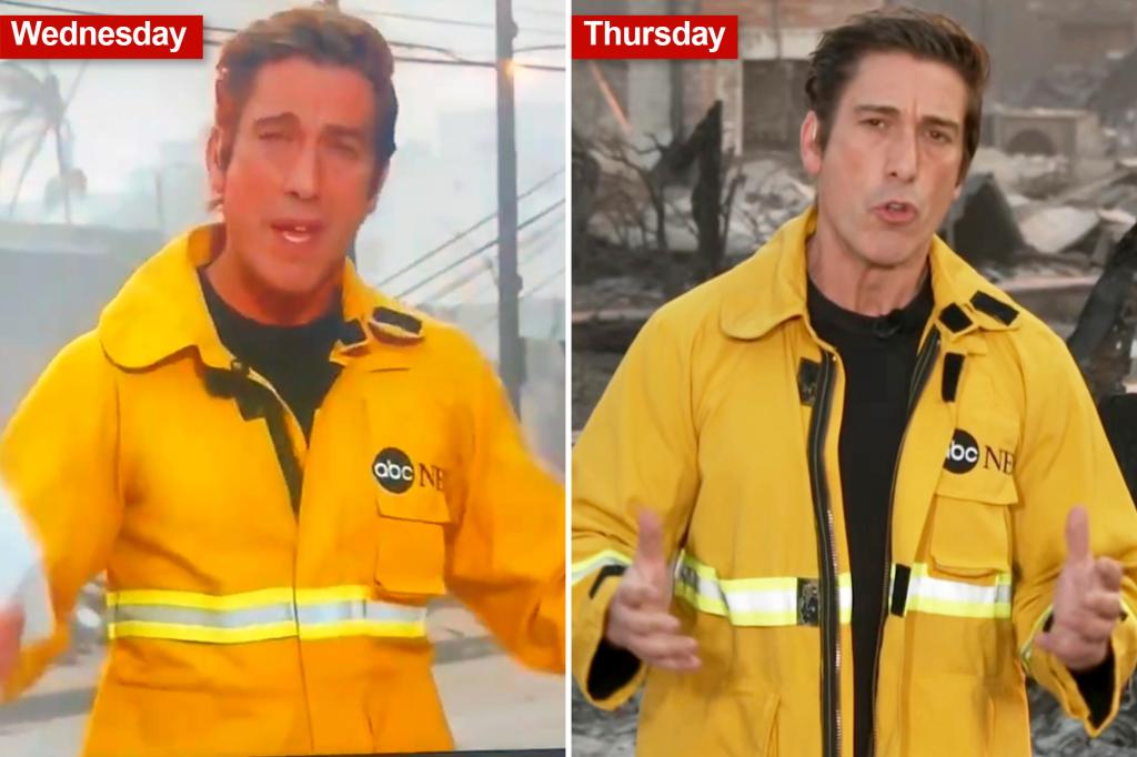 ABC’s David Muir back on the air in noticeably looser jacket after he was ripped for ‘narcissistic’ clamps