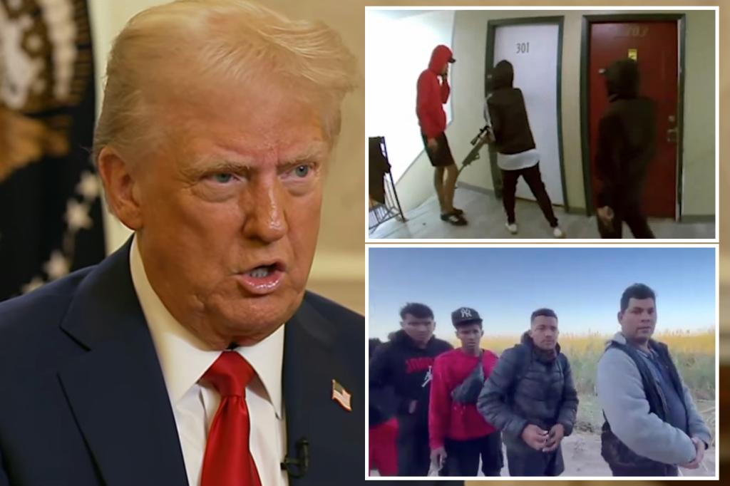 Trump tears into violent migrant gangs with ‘tattoos all over’ their faces ‘pouring’ into America