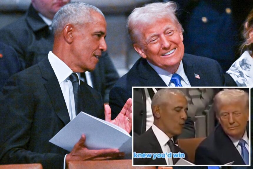 Trump trolls Harris by posting parody conversation between him and Obama at Jimmy Carter’s funeral mocking VP