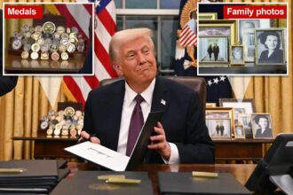 A look at Trump’s new Oval Office — decorated with family photos, other personal touches