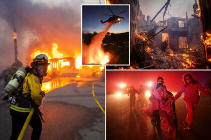 Out-of-control LA wildfires force residents — including celebs — to flee in terror: PHOTOS