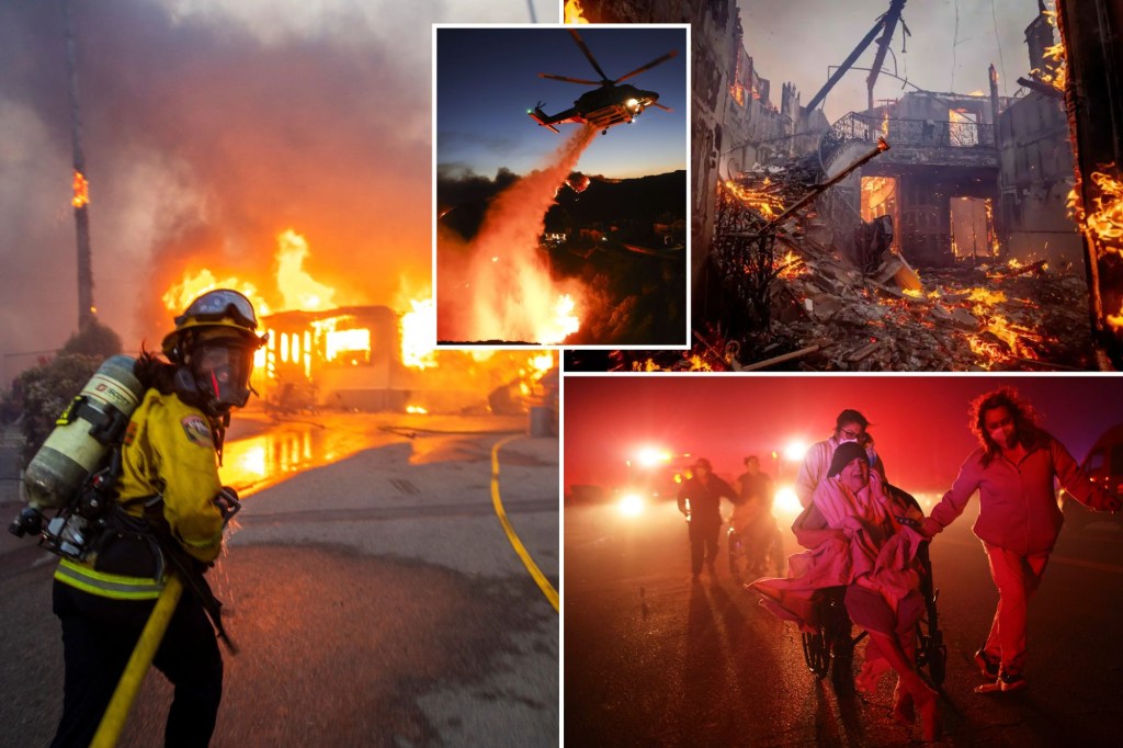 Out-of-control LA wildfires force residents — including celebs — to flee in terror: PHOTOS