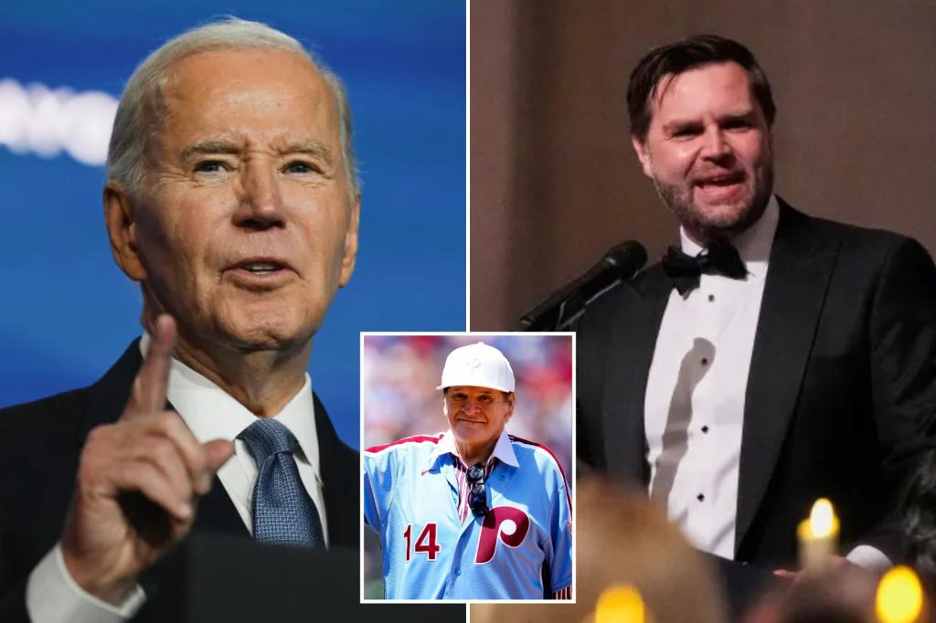 JD Vance mocks Biden’s 28th Amendment announcement with Pete Rose Hall of Fame comparison